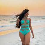 Load image into Gallery viewer, AQUA GLOW BODYSUIT
